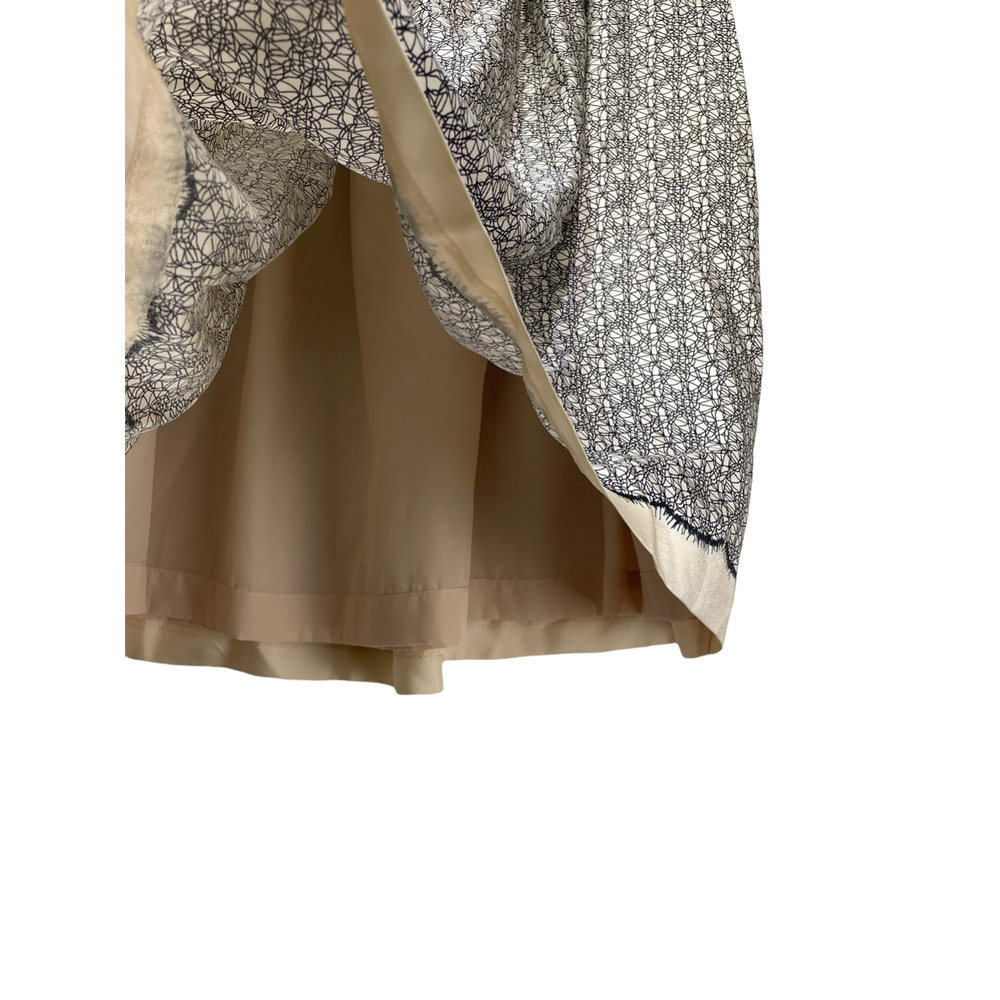 miss wu silk geometric squiggle skirt womens Size 10 - Picture 3 of 4